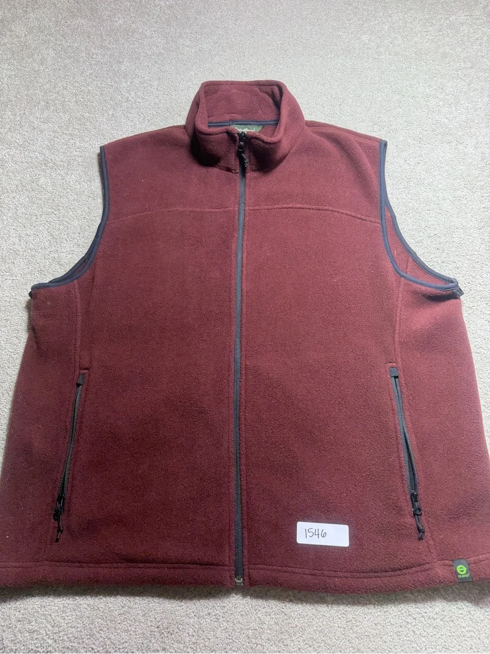 Eddie Bauer Sweater Fleece Vest Mens Sz XL Tal Full Zip Outdoor